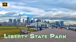 WALK TOUR: Cold Afternon Walk at Liberty State Park, New Jersey, USA