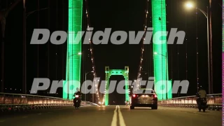 Thuan Phuoc Bridge at night. Night traffic. Da Nang, Vietnam