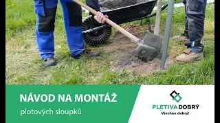 Jak na stavbu plotu - výkop děr a betonování sloupků