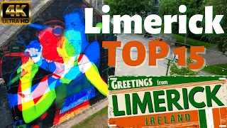 Limerick Ireland - Limerick City Center Aerial Tour - Top 15 Things To Do - 4K Drone Vlog Video