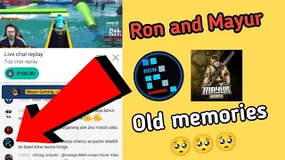 😡 Ron Gaming Mayur Gaming Controversy Again || Ron Gaming Mayur Gaming old memories