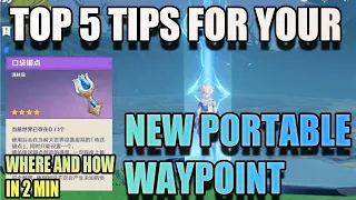 Portable Waypoint/Teleporter! TOP 5 TIPS on how and where to use it IN 2 MIN [Genshin Impact]