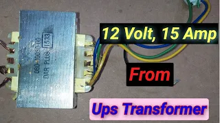 How to get 12 volt from Ups Transformer | 12 volt Home made power supply