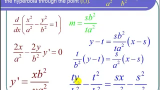 Finding the Equation of a Tangent Line to a Hyperbola