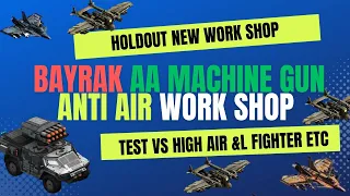 war commander hold out new bayrak work shop anti air .test vs high air , l fighter etc