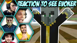 Gamers reaction when they saw Evoker in Minecraft 🔴 techno gamerz, bbs, Mythpat, live insaan