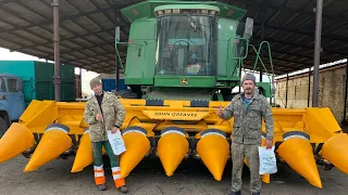 Премія буде❗️Кум чуть зі штанів не вистрибнув від щастя, а комбайнер закурив😱Жатка John Greaves🇺🇦