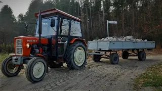 #24 Ursus C-330M w transporcie! | Transport gruzu i ziemi | Połamana przyczepa! [Dźwięk silnika]