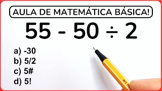 55 -50 ÷ 2 =❓ Matemática Básica🔥