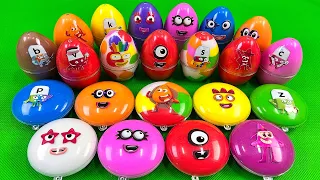 Rainbow Eggs: Cleaning Dirty Colors Numberblocks with All CLAY Coloring! Satisfying ASMR Videos