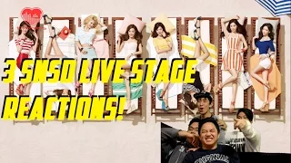 [4LadsReact] Girls' Generation (소녀시대) - Show Girls | Lion Heart | You Think Live stages Reaction