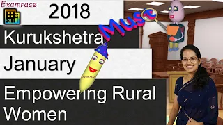 Empowering Rural Women: Kurukshetra January 2018 Summary - Examrace