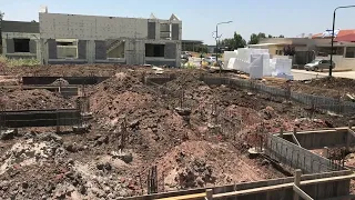 Concrete foundation. Northern Israel house build 1.