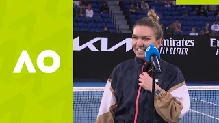 Simona Halep: "I try to do my homework." (1R) on-court interview | Australian Open 2021