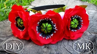 DIY Ribbon Poppy