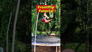 Frontflip tutorial on a trampoline! #frontflip #tutorial #trampoline #backflip #shorts