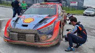 Croatia WRC Rally 2022 -  Neuville swaps wheels and makes some suspension adjustments before ss8