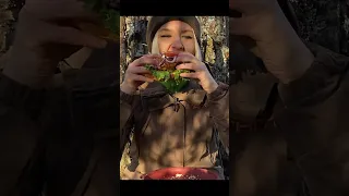 Forest Burger #shorts #camping #cooking