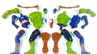 Assembling Marvel's Captain America Vs Hulk Smash vs Siren Head Action Figures Toys