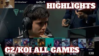 G2 vs KOI - All Games (Bo3) Highlights | Day 2 LEC Summer 2023 Group Stage | G2 Esports vs KOI