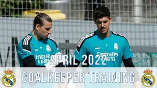 Thibaut Courtois & Andriy Lunin | Real Madrid: Goalkeeper Training | April 2022