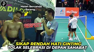 Respect..!! Sikap Rendah Hati Ginting Tolak Selebrasi Juara BAC 2023