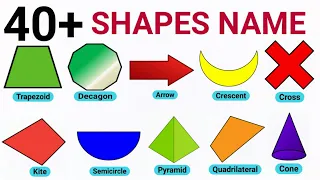 Shapes name in english || 40+ shapes vocabulary || List of Geometry shapes