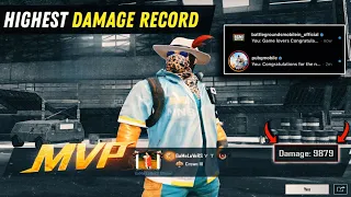 PUBG MOBILE NEW WORLD RECORD 9879 DAMAGE | ONLY 6 KILLS SOLO VS SQUAD