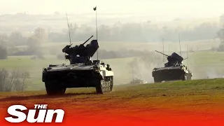 Romania holds military drills with tanks and artillery alongside NATO allies