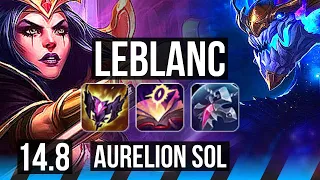 LEBLANC vs AURELION SOL (MID) | 10/1/13, Rank 4 LeBlanc, 69% winrate | JP Grandmaster | 14.8