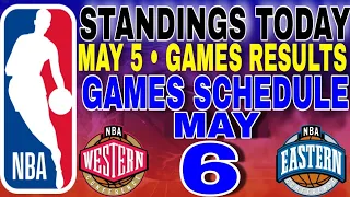 nba playoffs standings today may 5, 2024 | games results | games schedule may 6, 2024