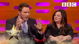 Melissa McCarthy and Chris Pratt's first head shots | The Graham Norton Show - BBC