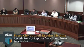 Pasco City Council Regular Meeting, June 5, 2023