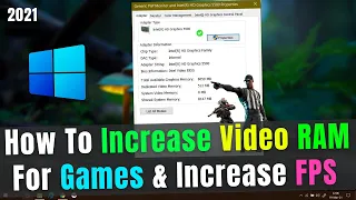 How to Increase Dedicated Video Memory in Windows 10/11 for Intel, AMD | VRAM Increase | 2024