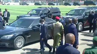 SEE HOW PRESIDENT UHURU LEFT THE 60TH INDEPENDENCE DAY IN TANZANIA IN STYLE!