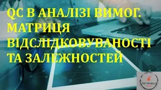 Основи тестування ПЗ. Лекція 6.3 - QC в аналізі вимог, traceability & dependency матриця