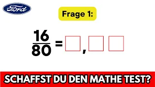 SCHAFFST DU den MATHE-EINSTELLUNGSTEST von FORD?🤔📝Mathe Test