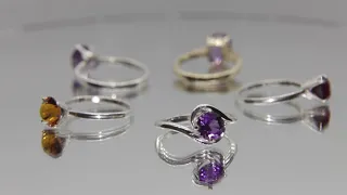 hand made rings gold and silver rings with precision hand cut gemstones