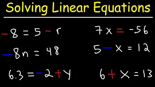 How To Solve Linear Equations In Algebra