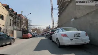 Cycling in Yerevan city, Arabkir district, March-2023