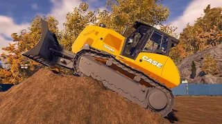 Construction Simulator 22 - fazendo campo com Dozer Case 2050M