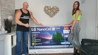 LG 8K Nano95 unboxing,wall mounting,setup & demo