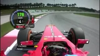 F1 2013 | Fernando Alonso onboard at Malaysia - Sepang | Q1 - Natural Sounds