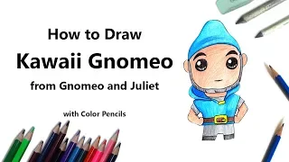 How to Draw Kawaii Gnomeo From Gnomeo and Juliet Step by Step - very easy