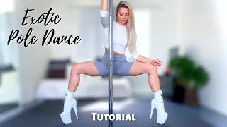 Exotic Pole Dance Routine - Step by Step Tutorial | Beginner to Intermediate Choreography