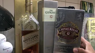 Unboxing & Review JW Gold Label, Black label, The Glenlivet , ChivasRegal Whisky #OnTheRocks