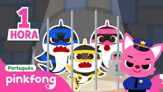 Pegou Ladrões Família Tubarões | Esconde | +Completo | Pinkfong, Bebê Tubarão! Canções para Crianças