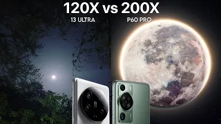 Xiaomi 13 Ultra VS Huawei P60 Pro Live Zoom Test Comparison