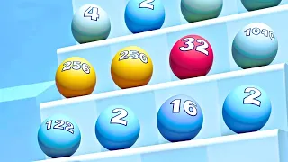 Ball Ladder 2048 ! All Levels Gameplay (214-224) android, ios