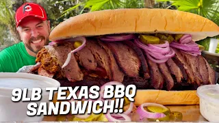 MEATY 9lb Texas BBQ Sandwich Challenge!!